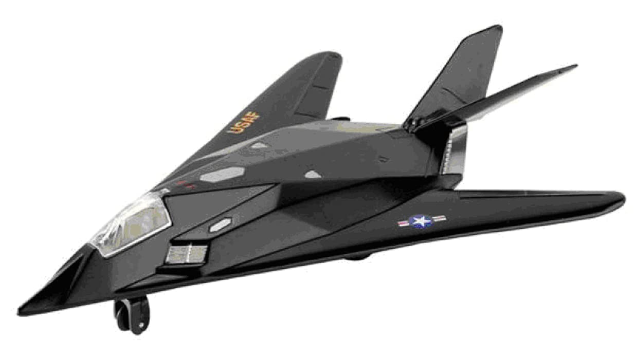 🛦 United States Air Force F-117 Nighthawk Stealth Strike Fighter Jet 8" Pullback Action Die Cast Metal Model Toy Plane