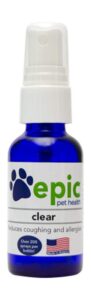 epic pet health clear - reduces allergies and coughing natural electrolytes for a healthy immune system for all animals easy to use flavorless (2 oz spray)