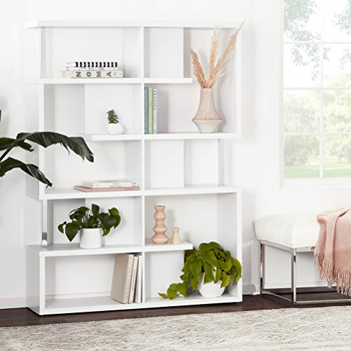 Coaster 5-Tier Bookcase White and Chrome