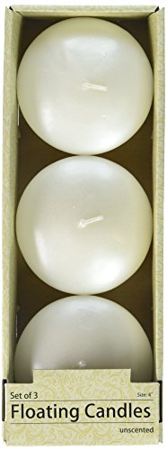 4 Inch Pearl White Floating Candles