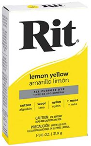 rit all-purpose powder dye, lemon yellow