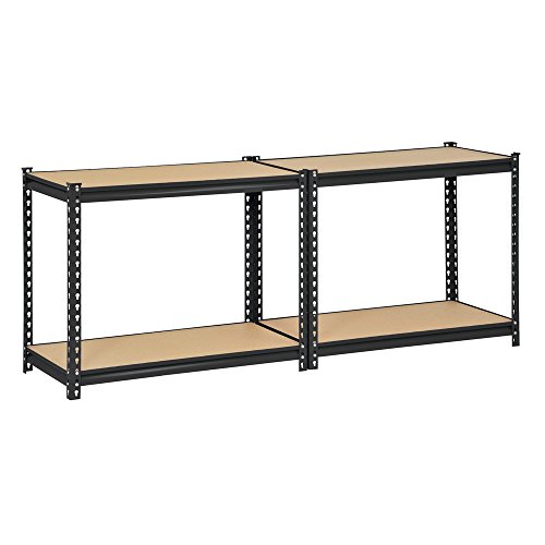 Edsal UR-364BLK Black Steel Industrial Shelving, 4 Adjustable Shelves, 3200 lb. Capacity, 60" Height x 36" Width x 18" Depth