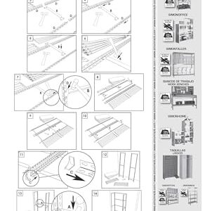 Simonrack 5/400 Simonclick Kit Plus Shelf, Blue/Orange/Galvanized