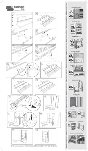 Simonrack 5/400 Simonclick Kit Plus Shelf, Blue/Orange/Galvanized