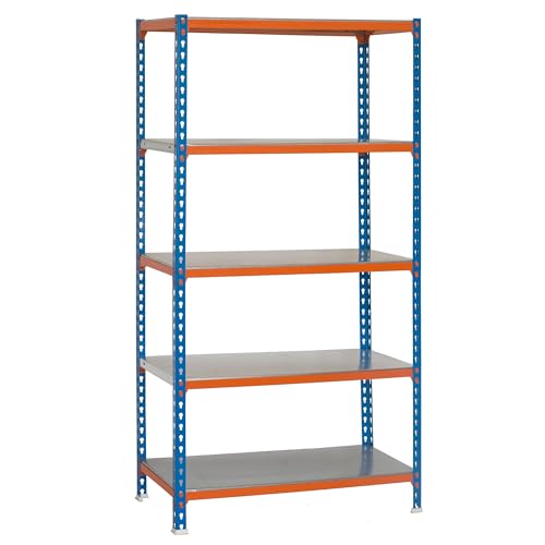 Simonrack 5/400 Simonclick Kit Plus Shelf, Blue/Orange/Galvanized