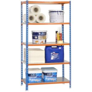 Simonrack 5/400 Simonclick Kit Plus Shelf, Blue/Orange/Galvanized