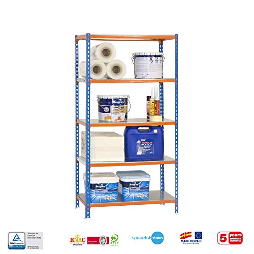 Simonrack 5/400 Simonclick Kit Plus Shelf, Blue/Orange/Galvanized