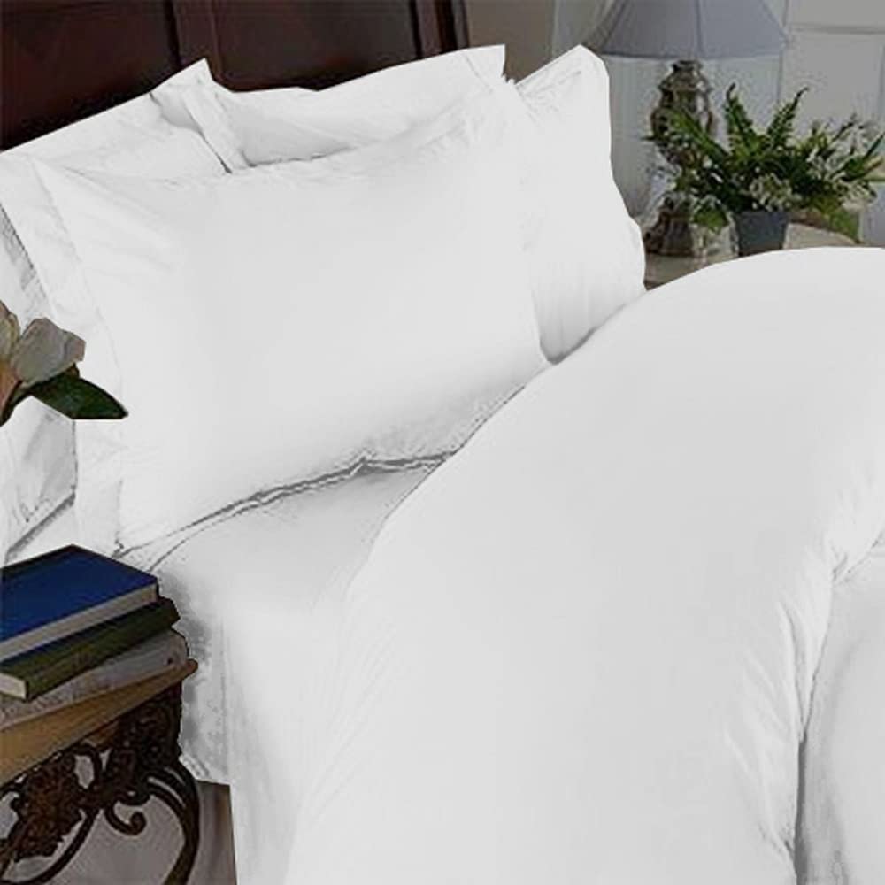 Elegance Linen Wrinkle-Free- 1500 Thread Count King Size Egyptian Quality 3pcs Duvet Cover, White