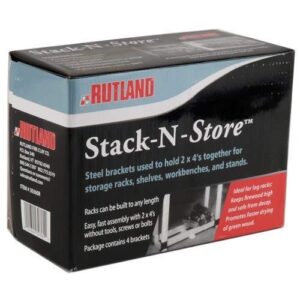 Rutland Stack N Store Corner Brackets for Building Storage Racks, Set of 4