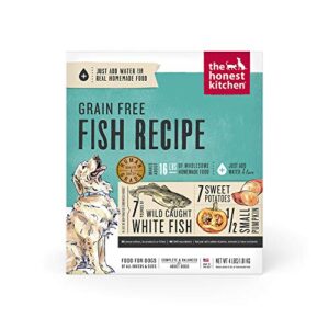 the honest kitchen dehydrated grain free fish dog food, 4 lb box