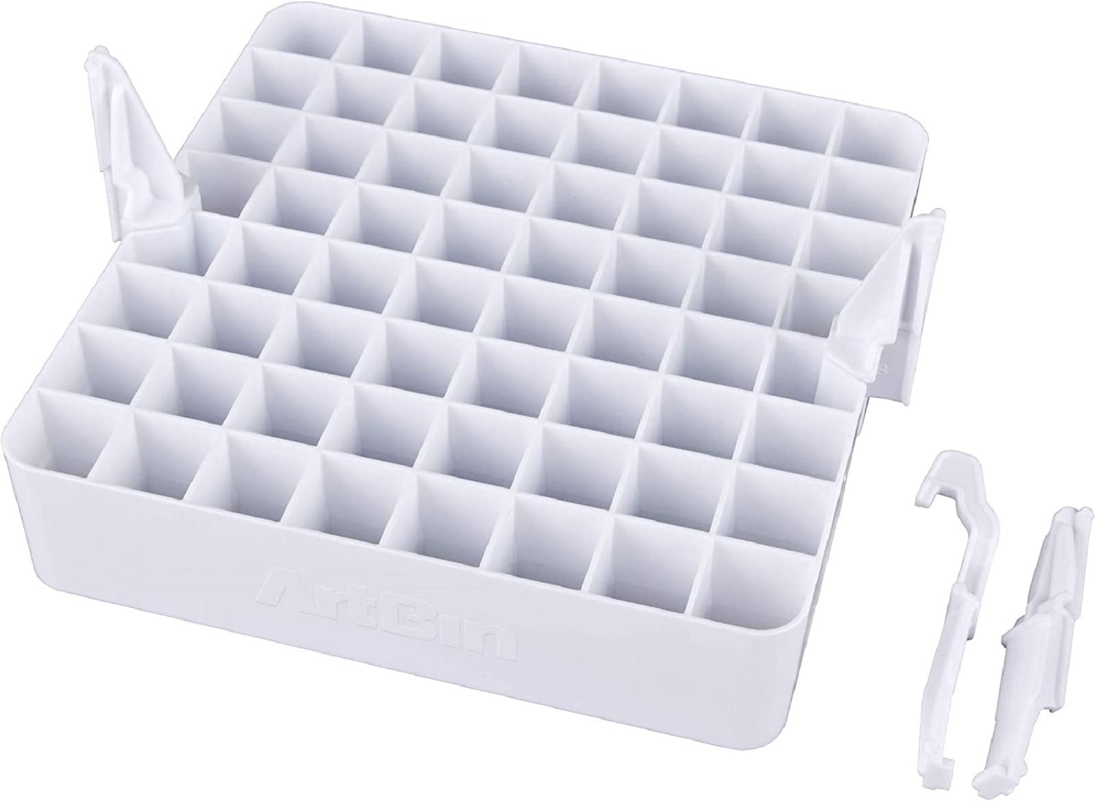 ArtBin 6939AB Marker Storage Tray - Holds up to 64 Pens, Pencils, Markers, Brushes, etc., [1] Plastic Storage Tray, White