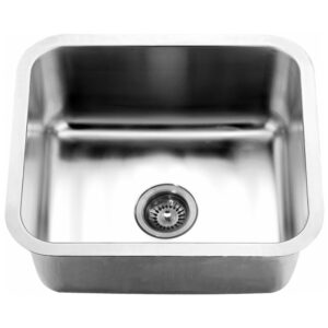 dawn dsu1916 undermount single bowl sink, polished satin