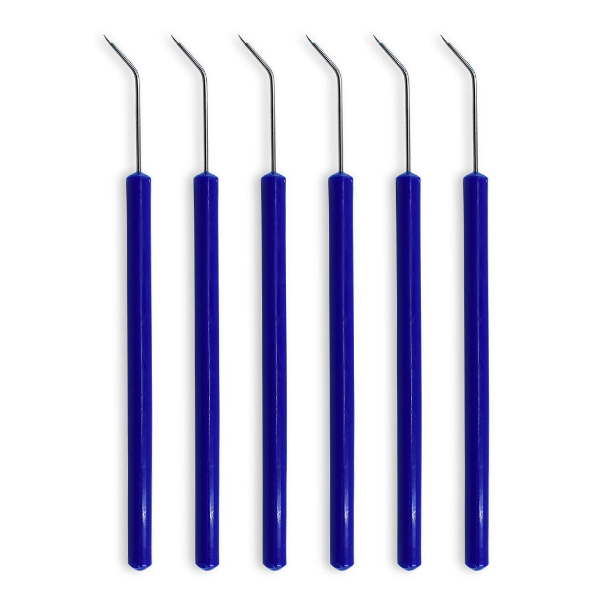 Teasing Needles, Plastic Handle, Bent 6/Pack