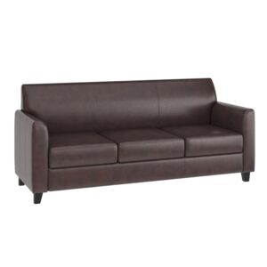 flash furniture hercules diplomat series brown leathersoft sofa