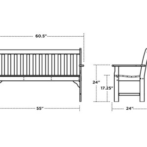 POLYWOOD Vineyard 60" Bench