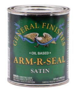 general finishes arm-r-seal oil based topcoat, 1 pint, satin