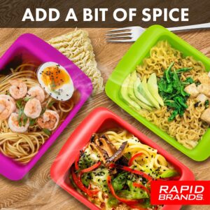 Rapid Ramen Cooker | Microwavable Cookware for Instant Ramen | BPA Free and Dishwasher Safe | Perfect for Dorm, Small Kitchen or Office | Bright Red