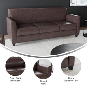 Flash Furniture HERCULES Diplomat Series Brown LeatherSoft Sofa