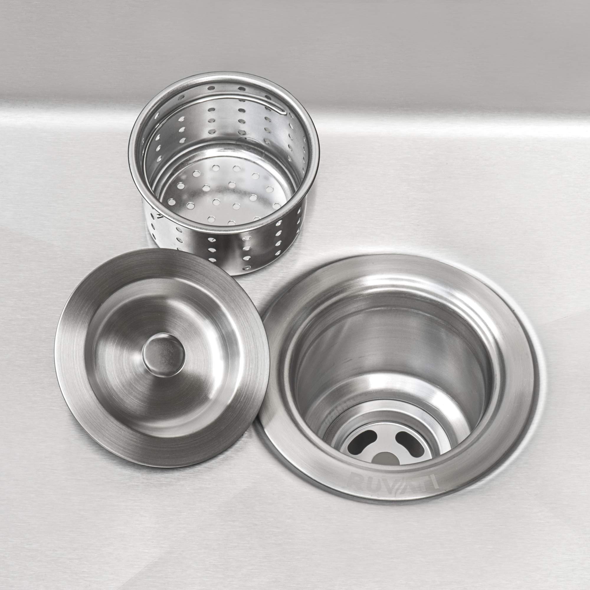 Ruvati RVA1025 Kitchen Sink Basket Strainer, Stainless Steel