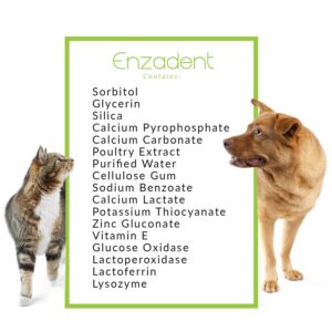 Vetoquinol Enzadent Enzymatic Toothpaste Kit + Fingerbrush for Cats & Dogs – .75oz, Poultry Flavor – Oral Dental Care Kit: Removes Plaque, Polishes Teeth & Freshens Breath