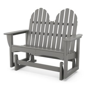 POLYWOOD® Classic Adirondack Glider, Slate Grey