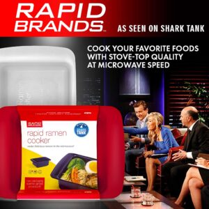 Rapid Ramen Cooker | Microwavable Cookware for Instant Ramen | BPA Free and Dishwasher Safe | Perfect for Dorm, Small Kitchen or Office | Bright Red