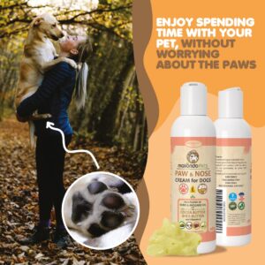 Natural Dog Paw Balm | Non-Waxy Formula Dog Nose Balm & Snout Soother for Dogs. Our Paw Cream for Dogs is a Must in Dog Bathing Supplies | Ideal Dog & Cat Paw Balm to use After a paw Cleaner for Dogs