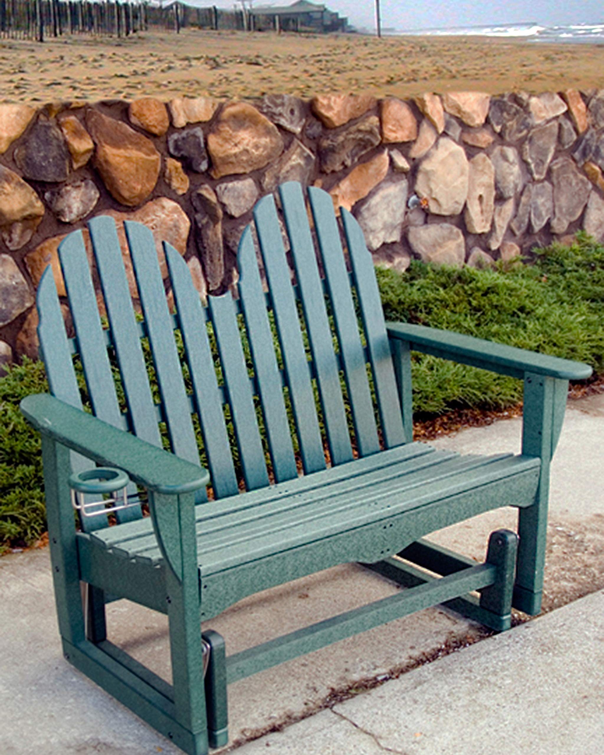 POLYWOOD® Classic Adirondack Glider, Slate Grey