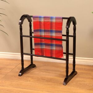 Frenchi Home Furnishing Quilt Rack, Dark Cherry