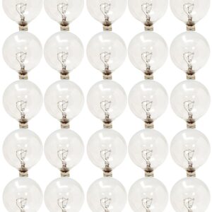 GE Incandescent Globe Light Bulbs, 25 Watt, G16.5, Vanity Lights (25 Pack)