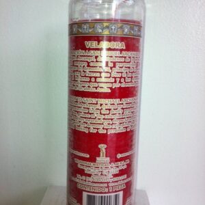 Arch Angel Saint Michael (San Miguel) 7 Day Unscented Red Candle in Glass