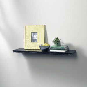 InPlace Shelving 0191409 Warwick Floating Wall Mountable Shelf with Invisible Bracket, Black, 18-Inch Wide by 8-Inch Deep by 1.25-Inch High