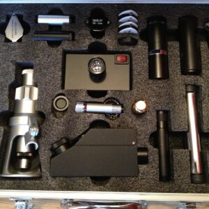 Gemologists' Travel/portable Lab Suitcase. Including Microscope, Dichroscope, Spectroscope, Chelsea Filter, Ruby Filter, Jadeite Filter, Polariscope, Darkfield Loupe, Uv Magnifier, Gem Refractometer, Polariscope, Conoscope, Refractive Index Liquid Oil, Ge