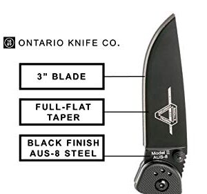 Ontario Knife 8861 Folding Knife, Black