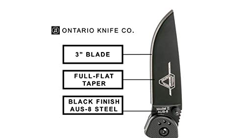 Ontario Knife 8861 Folding Knife, Black