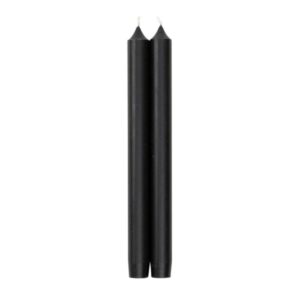 caspari straight taper dinner candles in black - 2 per package