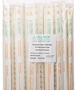 Celltreat 229210B Serological Pipet, 10mL Capacity, Sterile, Individually Wrapped/Bag (Case of 200)