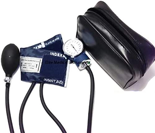 EMI Infant Sized Aneroid Sphygmomanometer Blood Pressure Monitor Set with Bulb, Gauge, and Infant-Size Cuff. Includes Convenient Carrying Case