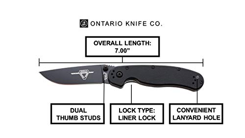 Ontario Knife 8861 Folding Knife, Black