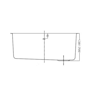 Dawn DSU2517 Undermount Single Bowl Sink with Rear Corner Drain, Polished Satin