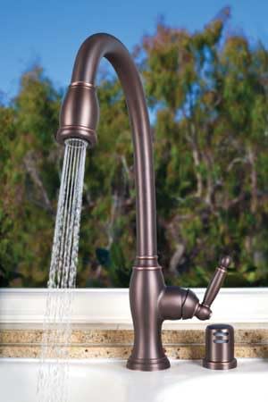 Newport Brass 2510-5103 Nadya Single Handle Kitchen Faucet with Pull-down Spray, Venetian Bronze