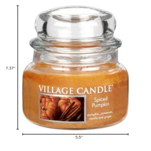 Village Candle Spiced Pumpkin 11 oz Glass Jar Scented Candle, Small