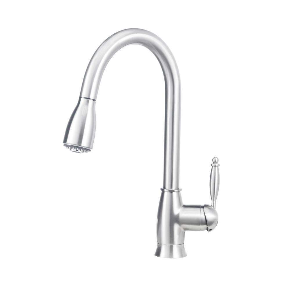 Blanco 441497 1.8-Gpm Grace II Pull-Down, Satin Nickel