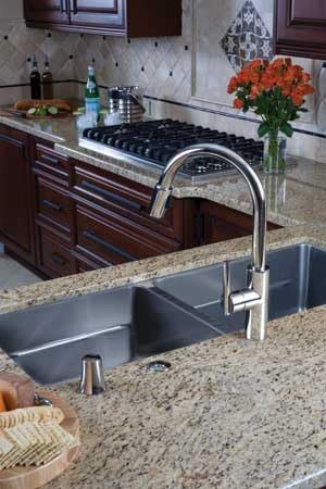 Newport Brass 1500-5103/56 East Linear Kitchen Faucet with Pull-Down Spray, Flat Black