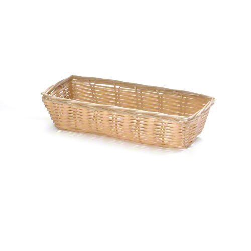 Tablecraft 9" Rectangular Natural Handmade Cracker Basket [Set of 12]