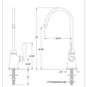 KINGSTON BRASS KS2191NFL Nuwave French Cold Water Filtration Faucet, Polished Chrome