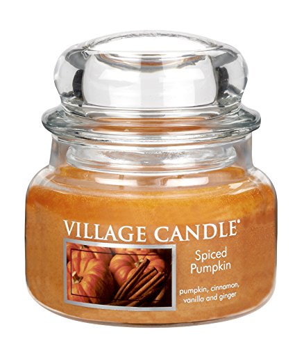 Village Candle Spiced Pumpkin 11 oz Glass Jar Scented Candle, Small