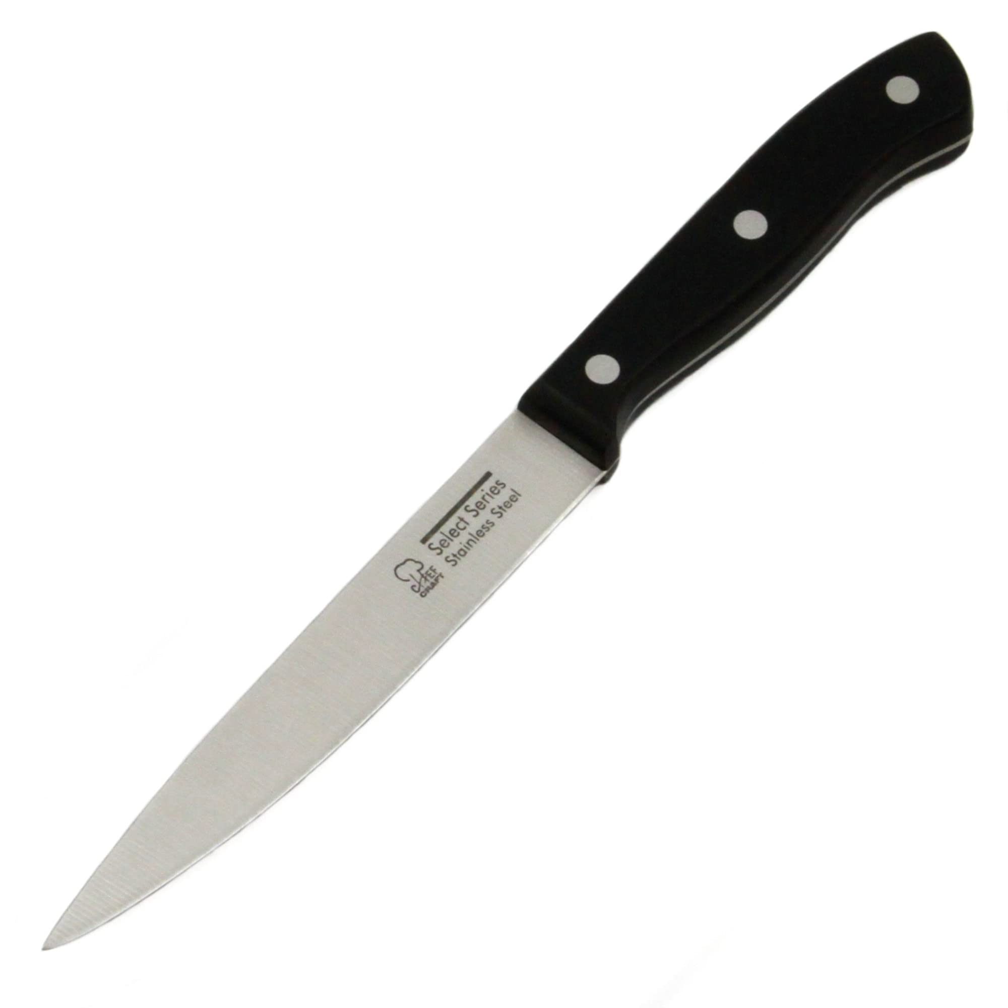 Chef Craft Select Utility Knife, 4.5 inch blade 9 inches in length, Stainless Steel/Black