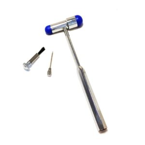 EMI Buck Neurological Reflex Testing Medical Hammer - Comes with Needle and Brush (Royal)