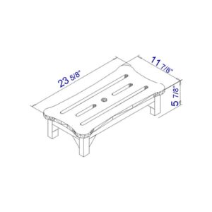 ALFI brand AB4408 24-Inch Solid Wood Stepping Stool for Easy Access